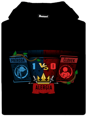 Príroda vs. človek dámska mikina klokanka Black