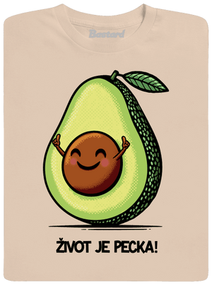 Život je pecka pánske tričko Sand