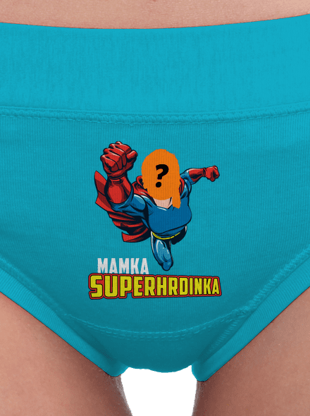 Mamka superhrdinka dámske nohavičky Turquoise