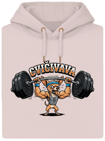 Cvičivava unisex mikina premium Rose Chalk