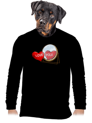 Love vole pánske dlhý rukáv Black