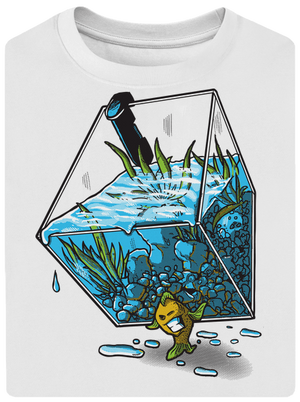 Migrujúca rybka unisex tričko oversized White