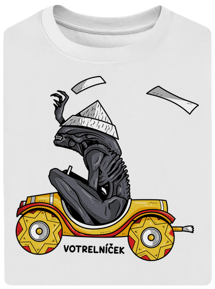 Votrelníček unisex tričko oversized White