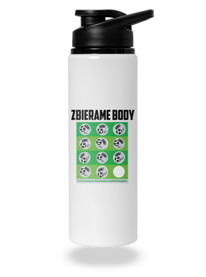 Zbierame body - futbal flaša na vodu White