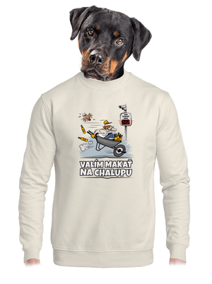 Valím na chalupu unisex mikina bez kapucne Off White