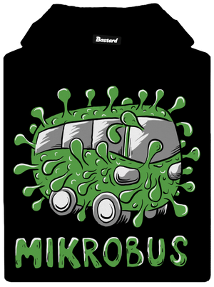 Mikrobus pánska mikina klokanka Black