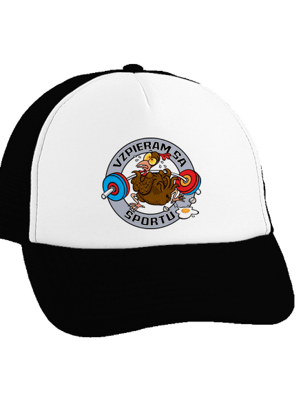 Vzpieram sa sportu šiltovka truckerka Black cap