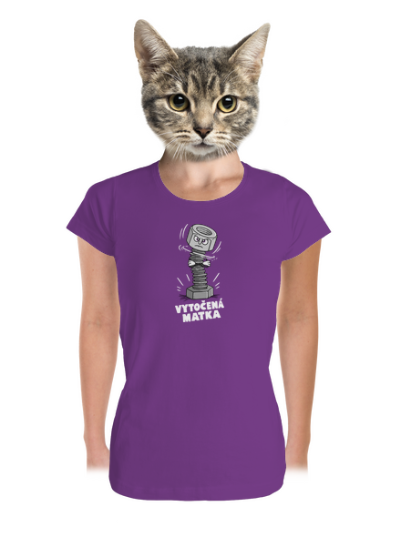 Vytočená matka dámske tričko prémium Purple