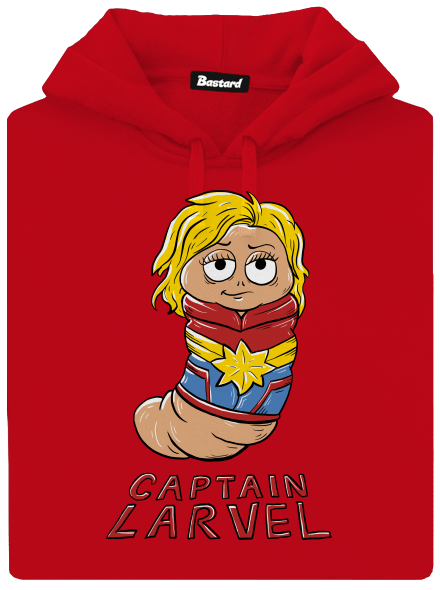 Captain Larvel pánska mikina klokanka Red