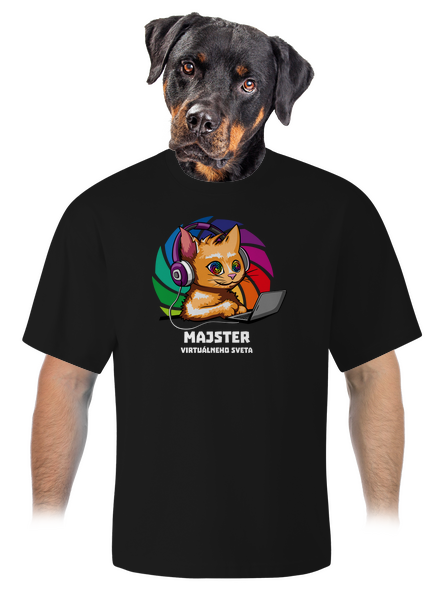 Majster virtuálneho sveta unisex tričko oversized Black
