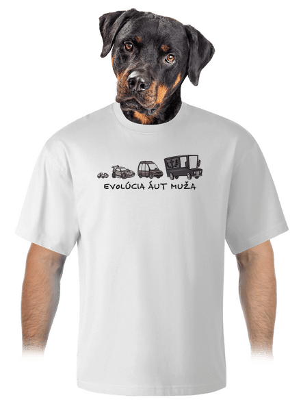 Evolúcia áut muža unisex tričko oversized White