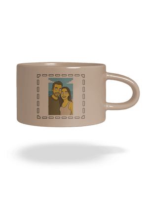 Simpsonovi z vlastnej fotky hrnček makronka Brown Macaron