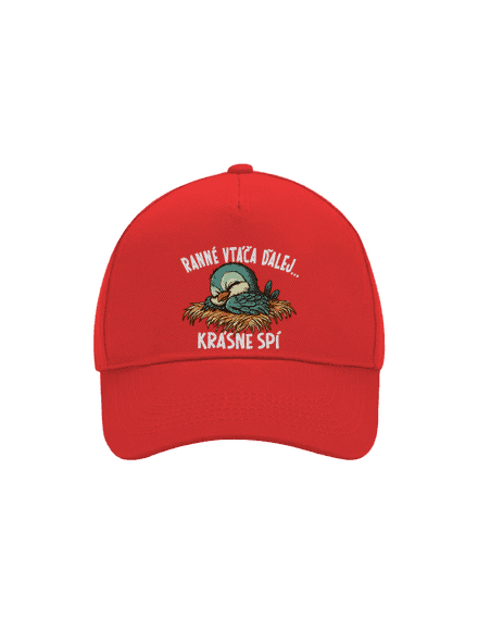 Ranné vtáča spí šiltovka baseballka Classic Red