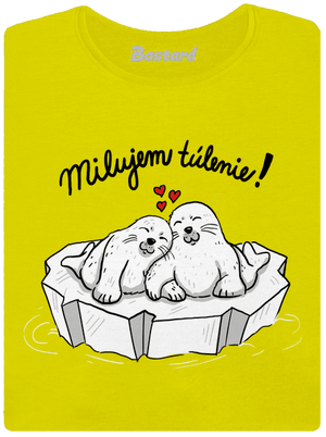 Milujem túlenie dámske tričko prémium Lemon