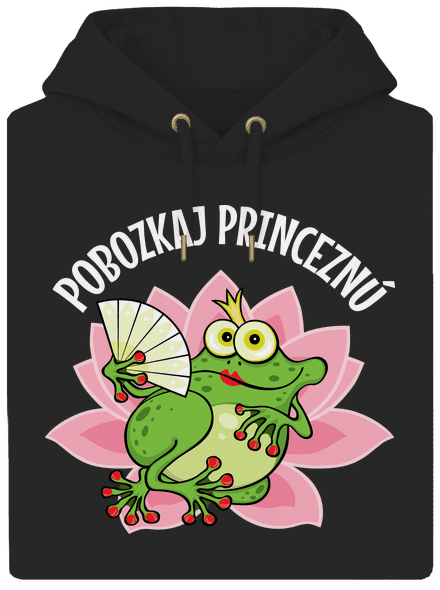 Pobozkaj princeznú a princa unisex mikina premium Dark Black