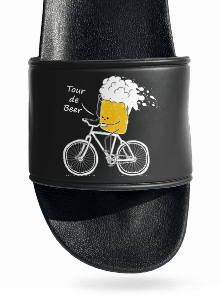 Tour de beer šľapky Black