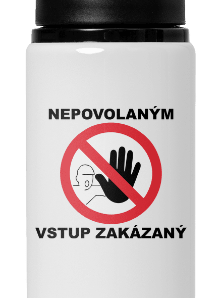 Nepovolaným vstup zakázaný flaša na vodu White