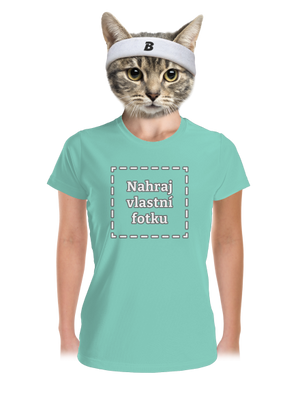 Vlastná potlač dámske športové tričko Mint Mal