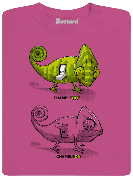 Zapnuté vypnuté detské tričko Fuchsia