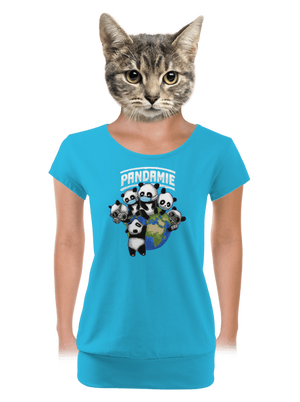 Pandamie dámske tričko s lemom Blue Atol