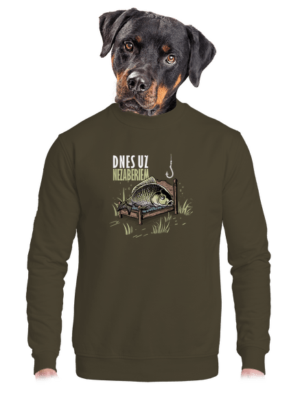 Dnes už nezaberiem unisex mikina bez kapucne Urban Khaki