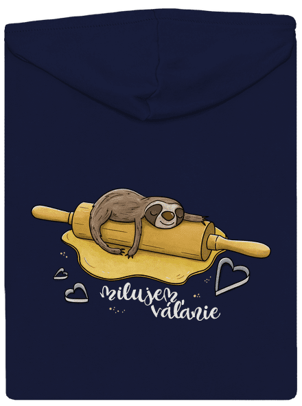 Milujem váľanie pánska mikina na zips Navy