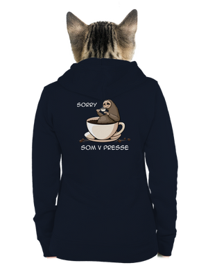 V presse dámska mikina na zips Navy Mal