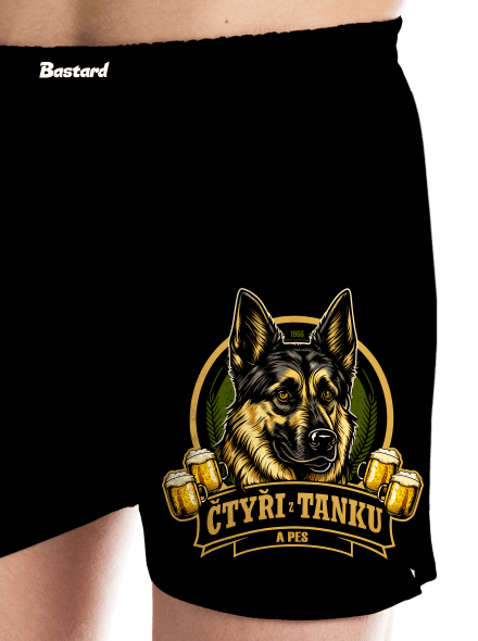 Čtyři z tanku a pes pánske trenky Black