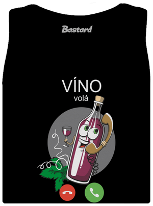 Červené víno volá dámske tielko klasické Black