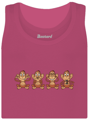 Opička s mobilom dámske tielko klasické Magenta