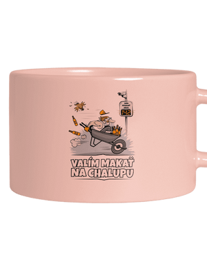 Valím na chalupu hrnček makronka Pink Macaron