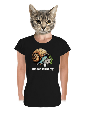 Slimákov home office dámske tričko prémium Black