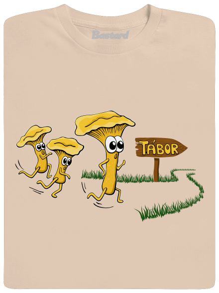 Beží líšky k táboru pánske tričko Sand