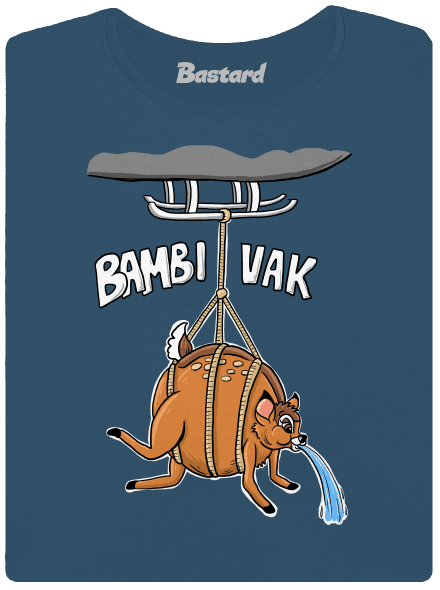 Bambi vak dámske tričko prémium Petrol Blue