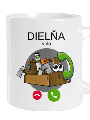 Dielňa volá veľký hrnček White