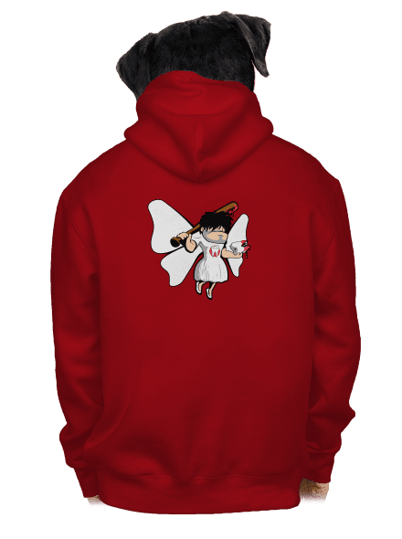 Zúbková víla pánska mikina na zips Red