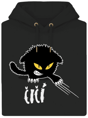 Čičina unisex mikina premium Dark Black