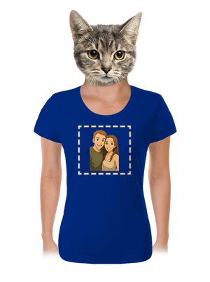 Ghibli efekt z vlastnej fotky dámske tričko Royal Blue Mal