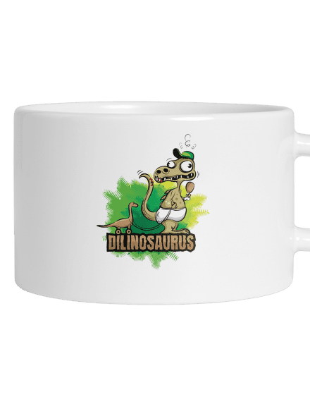 Dilinosaurus hrnček makronka White