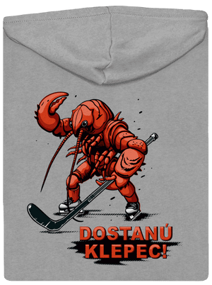 Dostanú klepec pánska mikina na zips Light Melange