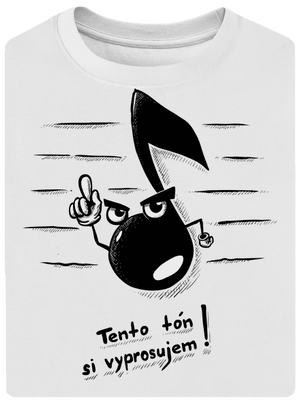 Tón unisex tričko oversized White