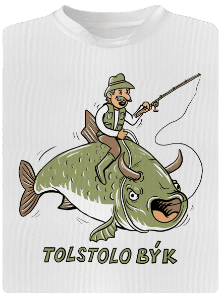 Tolstolobýk detské športové tričko White