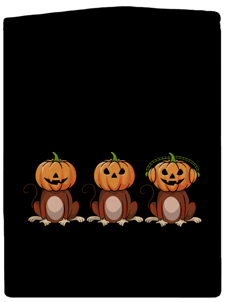 Halloween opičky dámska mikina na zips Black