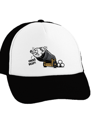 Chceš delo? šiltovka truckerka Black cap