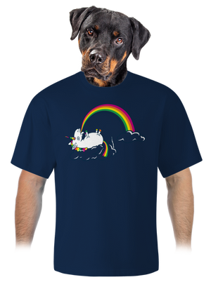 Tajomstvo dúhy unisex tričko oversized Midnight Blue