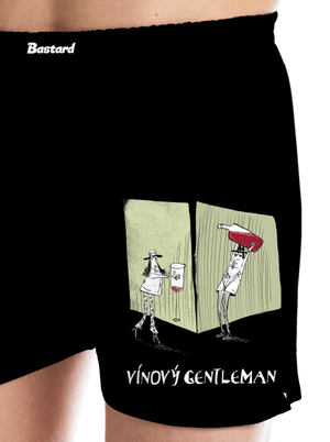 Vínový gentleman  pánske trenky Black