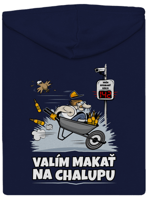 Valím na chalupu pánska mikina na zips Navy