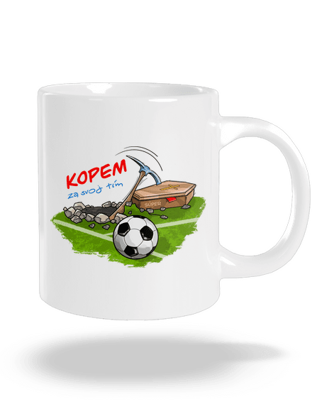Kopem za svoj tím veľký hrnček White