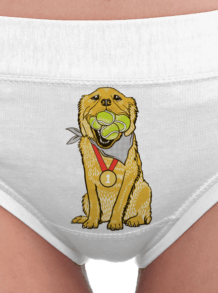 Zlatý retriever dámske nohavičky White