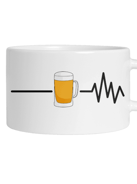 Beer help hrnček makronka White